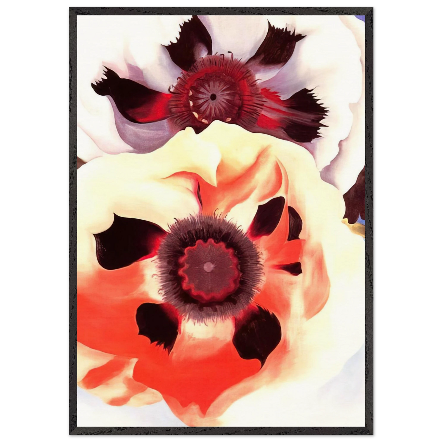 POPPIES N3 - Georgia OKeeffe 70x100 cm / 28x40 inches Framed Art Print – Black Wooden Frame