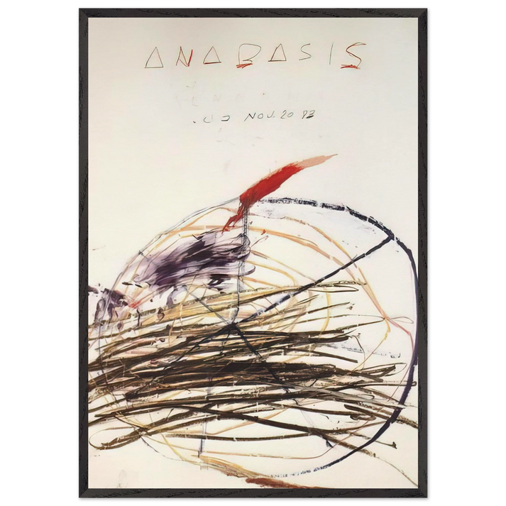 Anabasis Xenephon - Cy Twombly 70x100 cm / 28x40 inches Framed Art Print – Black Wooden Frame