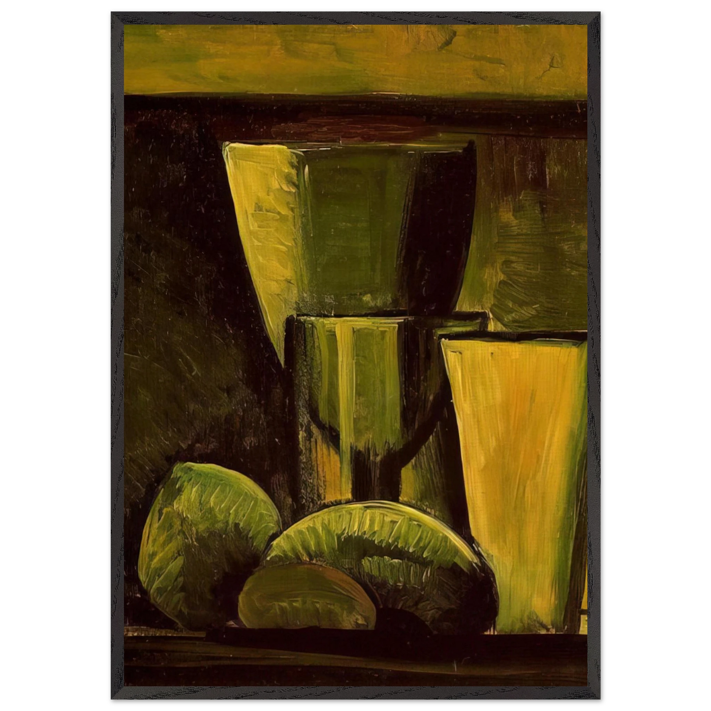 Still life - 1908 - Pablo Picasso Framed Art Print – Black Wooden Frame - Default Title - -Framed Art Print