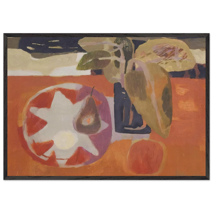Leaves - 1963 - Mary Fedden 70x100 cm / 28x40 inches Framed Art Print – Black Wooden Frame