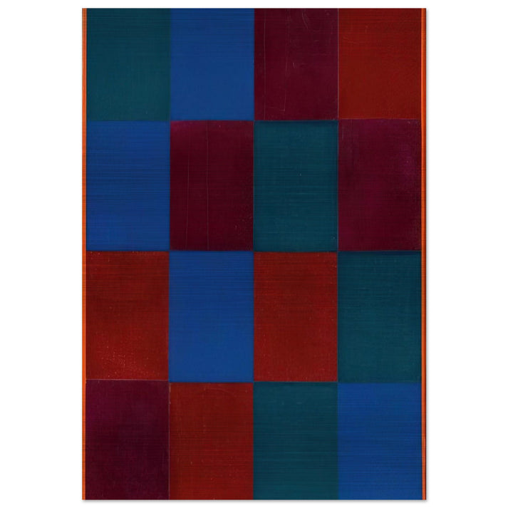 Four Equal Groups of Four - 1970 - Max Bill Brushed Aluminum Print - 70x100 cm / 28x40 inches | Max Bill Aluminum Print | Max Bill Prints