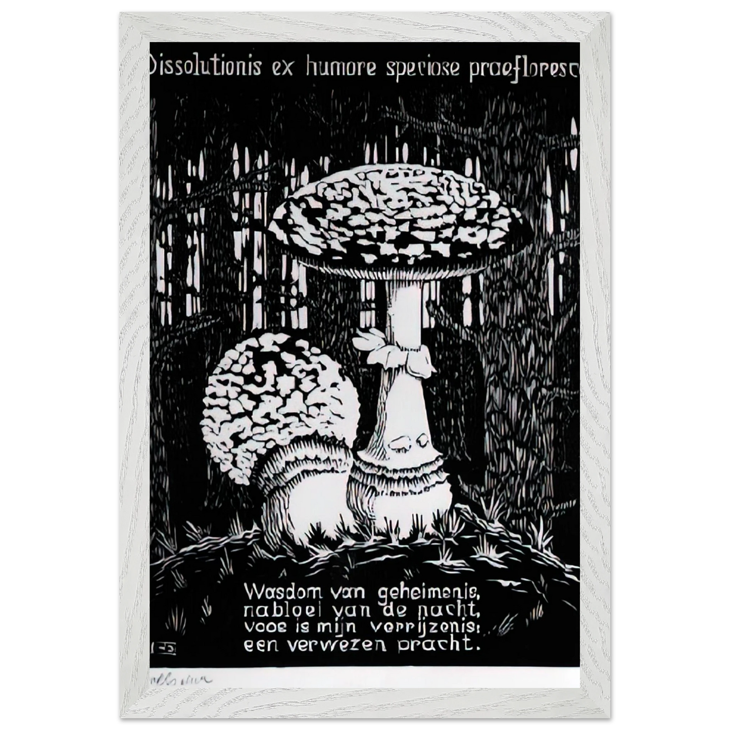 MC Escher - EMBLEMATA TOADSTOOL Wall Art - 60x80 cm / 24x32 inches - Fine Art Poster - -