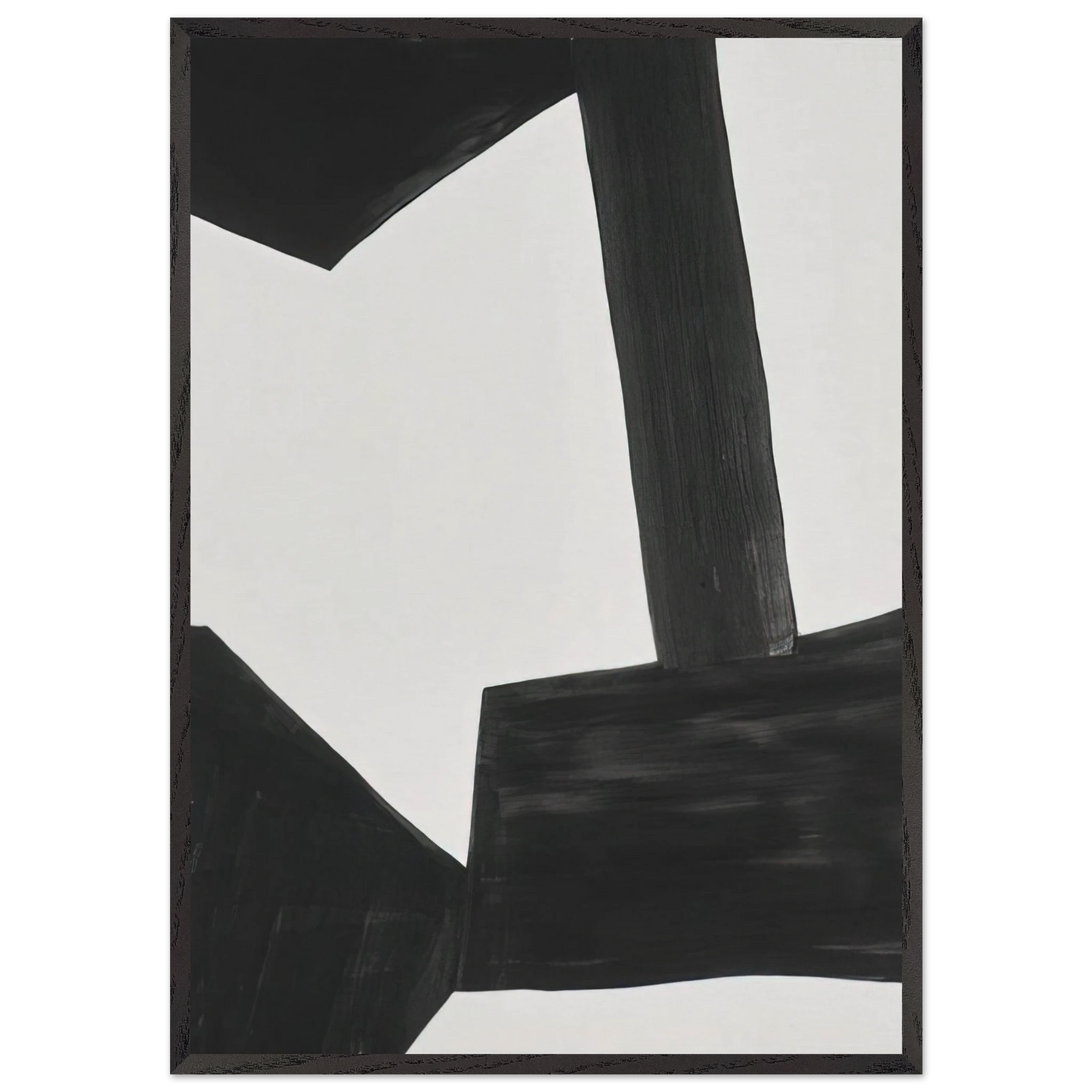 Black and White Form - 1962 - Doug Ohlson 70x100 cm / 28x40 inches Framed Art Print – Black Wooden Frame