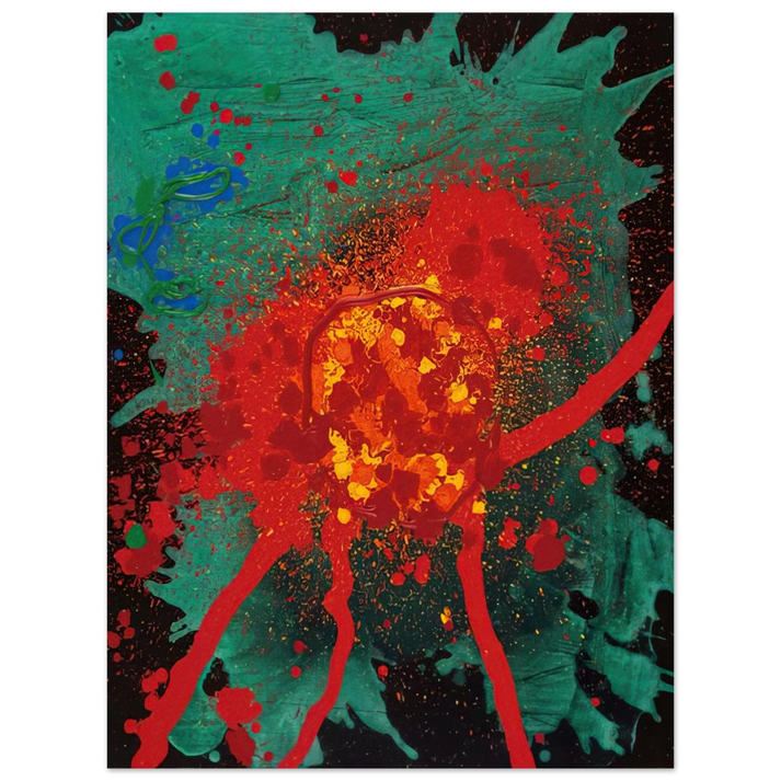 John Hoyland - Blood Feud - 28.8.07 - 2007 75x100 cm / 30x40inches Fine Art Poster