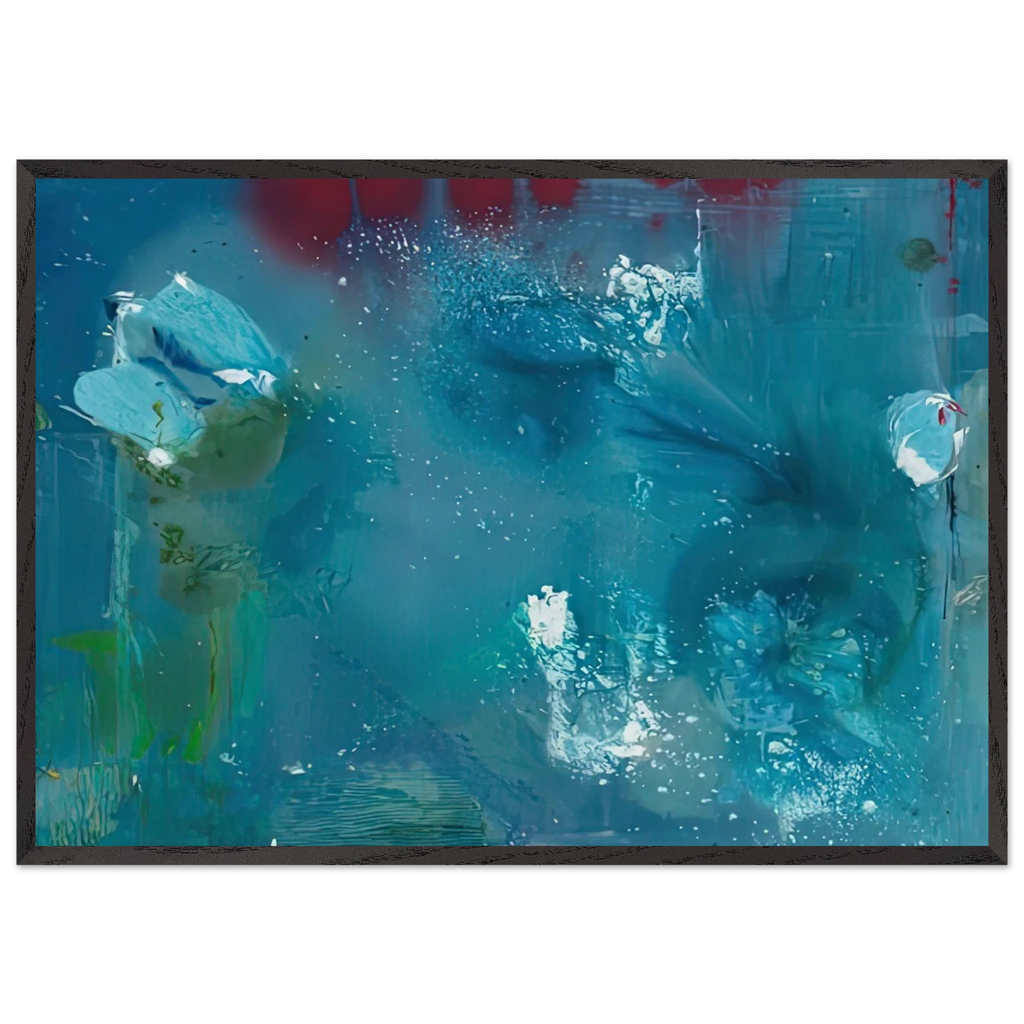 Stella Polaris 1990- - Helen Frankenthaler 70x100 cm / 28x40 inches Framed Art Print – Black Wooden Frame