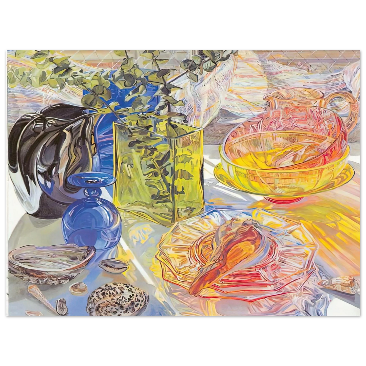 Janet Fish - GLASS AND SHELLS 1990 Fine Art Poster - Default Title