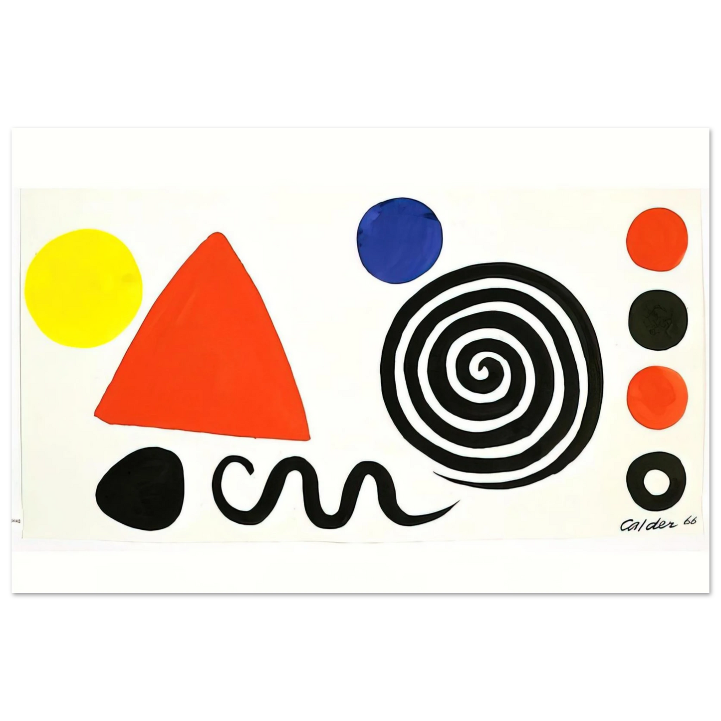 Alexander Calder - ABSTRACTION 1966 Fine Art Poster - 40x60 cm / 16x24 inches