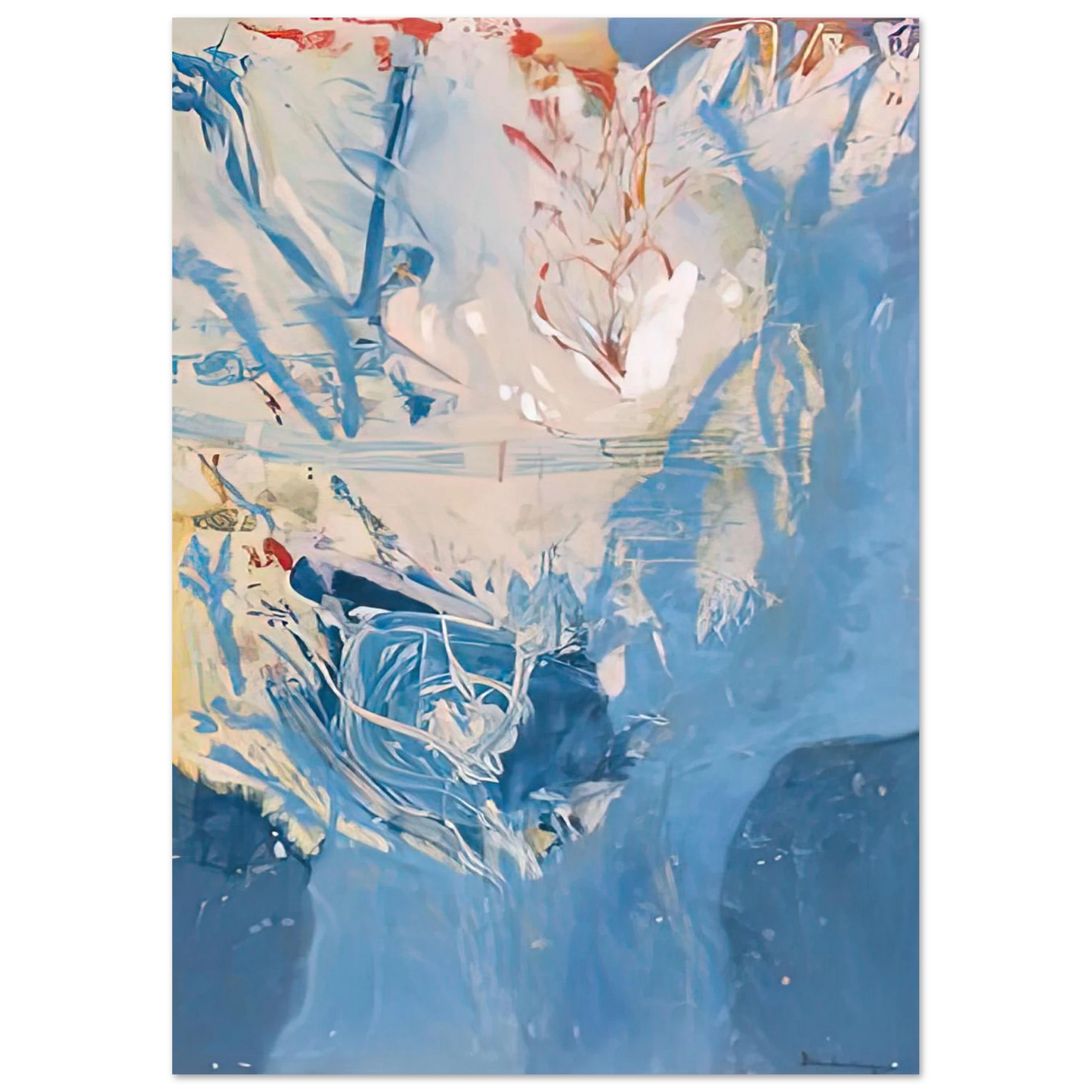 Helen Frankenthaler - Blue Territory, 1955- Wall Art - 60x80 cm / 24x32 inches - Fine Art Poster - -