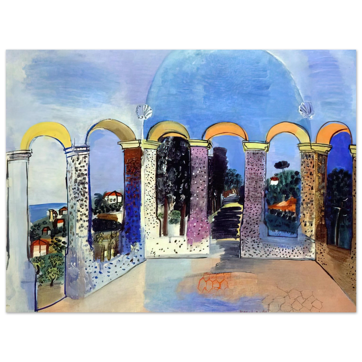 Raoul Dufy - ARCADES AT VALLAURIS 1927 75x100 cm / 30x40inches Fine Art Poster