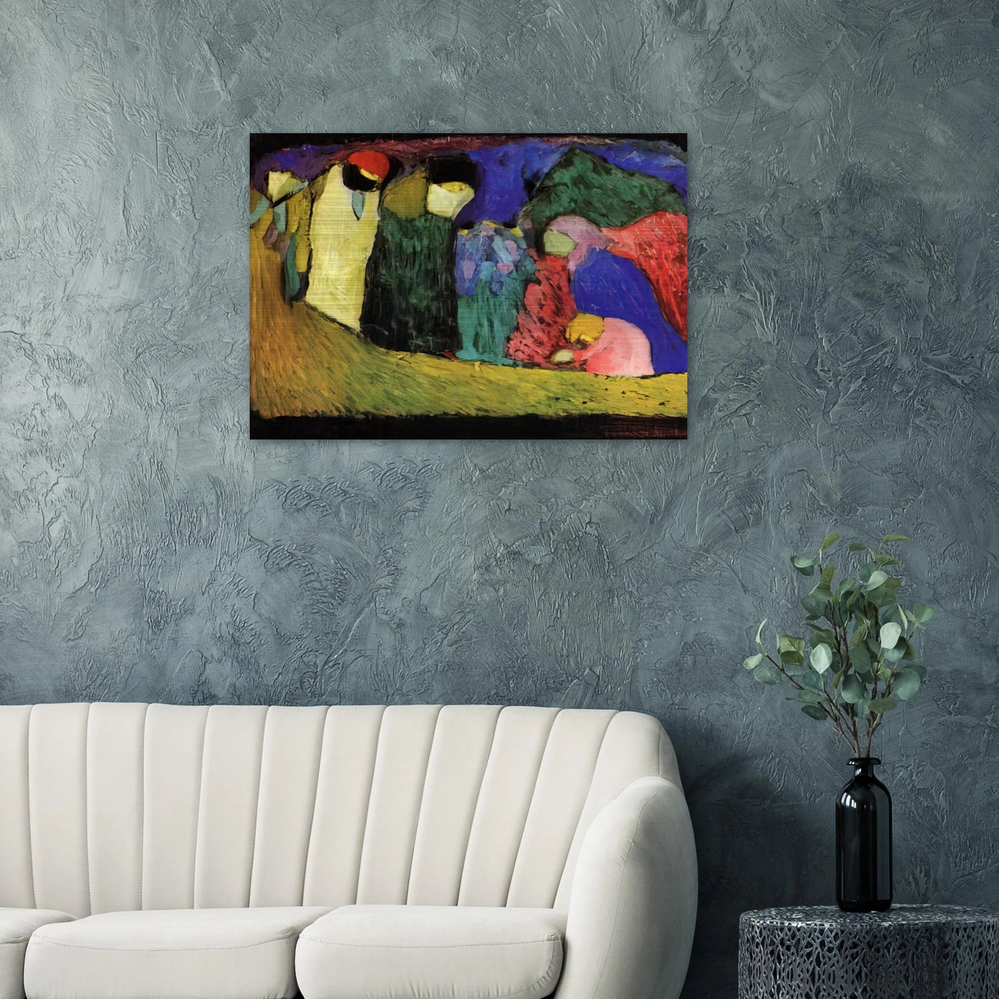 ENCOUNTER 1908 - Wassily Kandinsky Brushed Aluminum Print - 70x100 cm / 28x40 inches | Wassily Kandinsky Aluminum Print | Wassily Kandinsky Prints