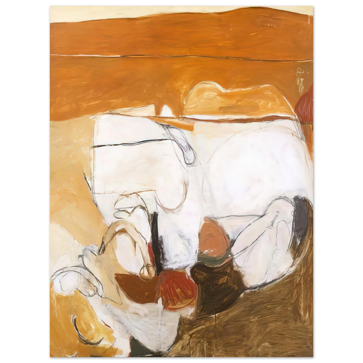 Brett Whiteley - Untitled Warm Painting - 1961 Fine Art Poster - Default Title