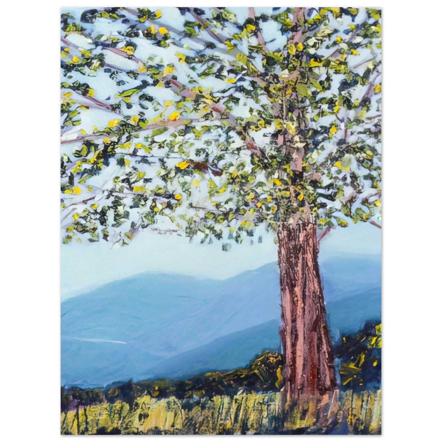 Ronnie Landfield - The Tree - 1984 Fine Art Poster - Default Title