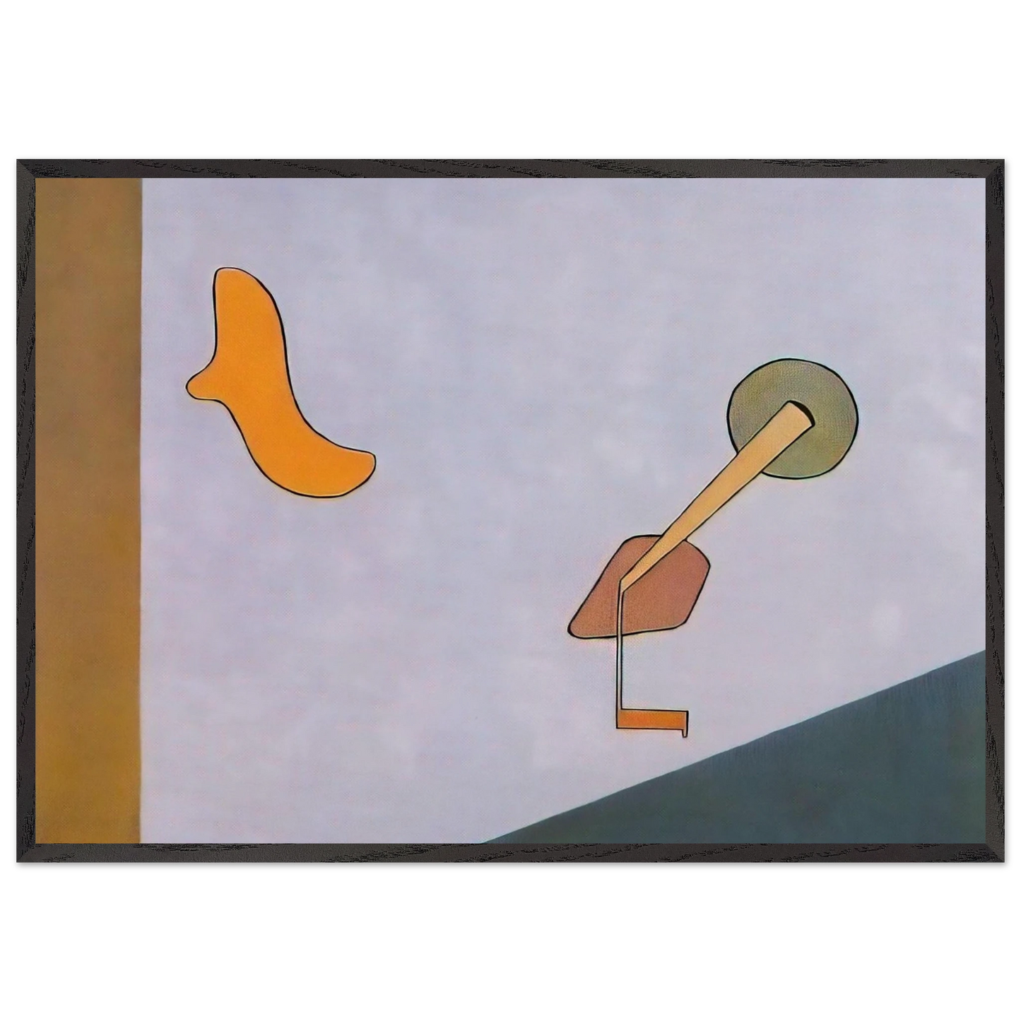 Composition I - 1949 - Gene Davis 70x100 cm / 28x40 inches Framed Art Print – Black Wooden Frame