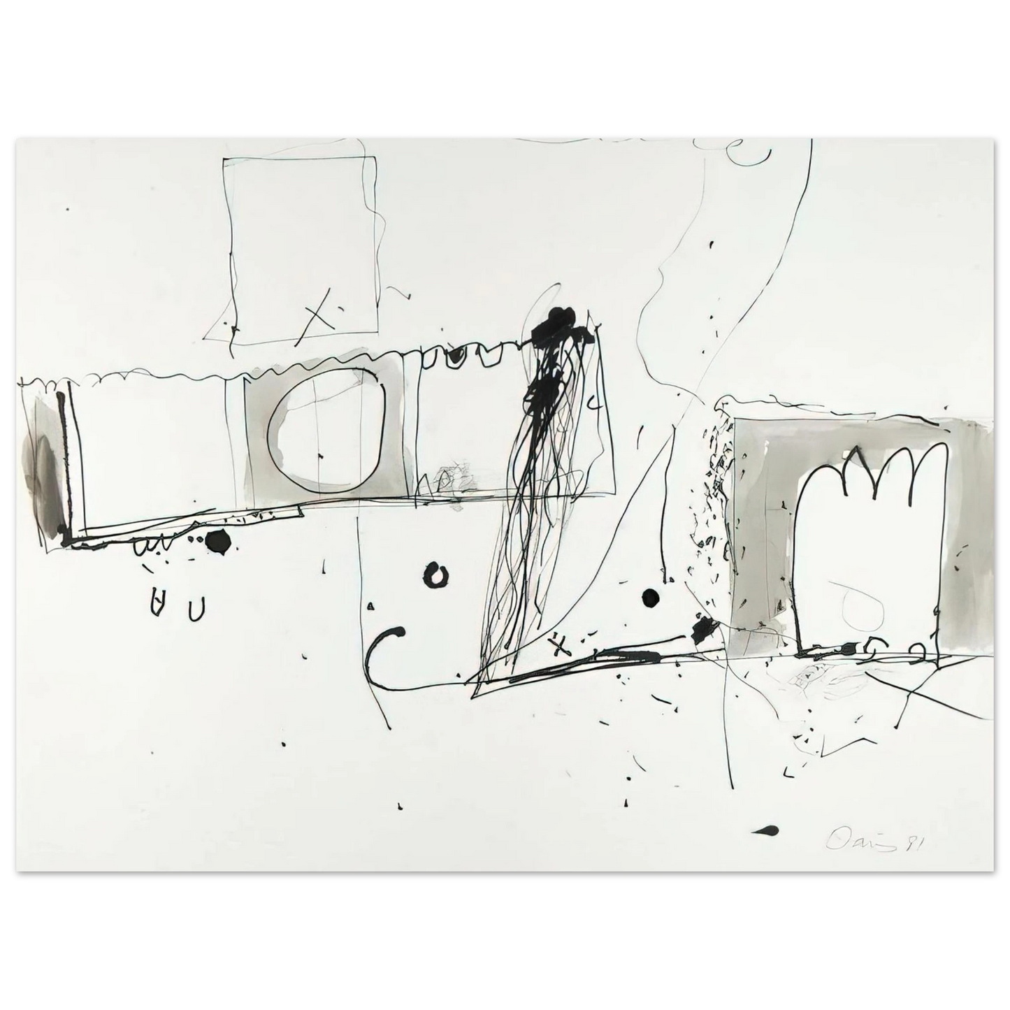 Gene Davis - Cross Fire - 1981 Fine Art Poster - Default Title