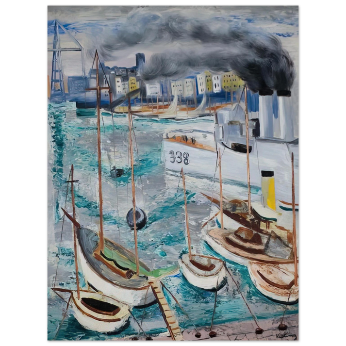 Moise Kisling - MARSEILLE PORT 1 75x100 cm / 30x40inches Fine Art Poster
