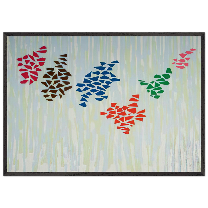 Untitled - 1976 N1 - Robert Goodnough 70x100 cm / 28x40 inches Framed Art Print – Black Wooden Frame