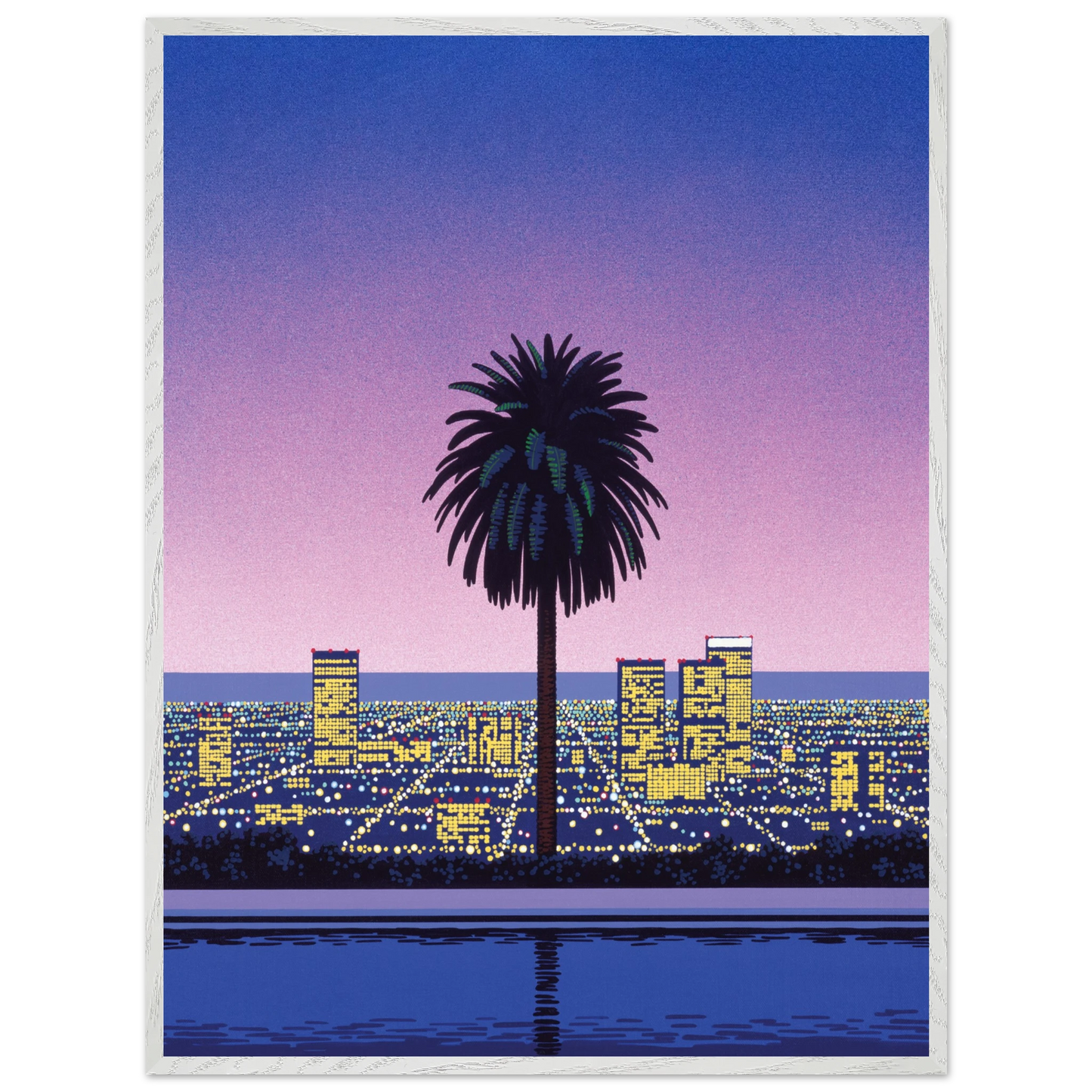 Hiroshi Nagai - Pacific Breeze 2 Wall Art - 21x29.7 cm / 8x12" - Premium Wooden Framed Poster With Fine Art Paper - Black frame