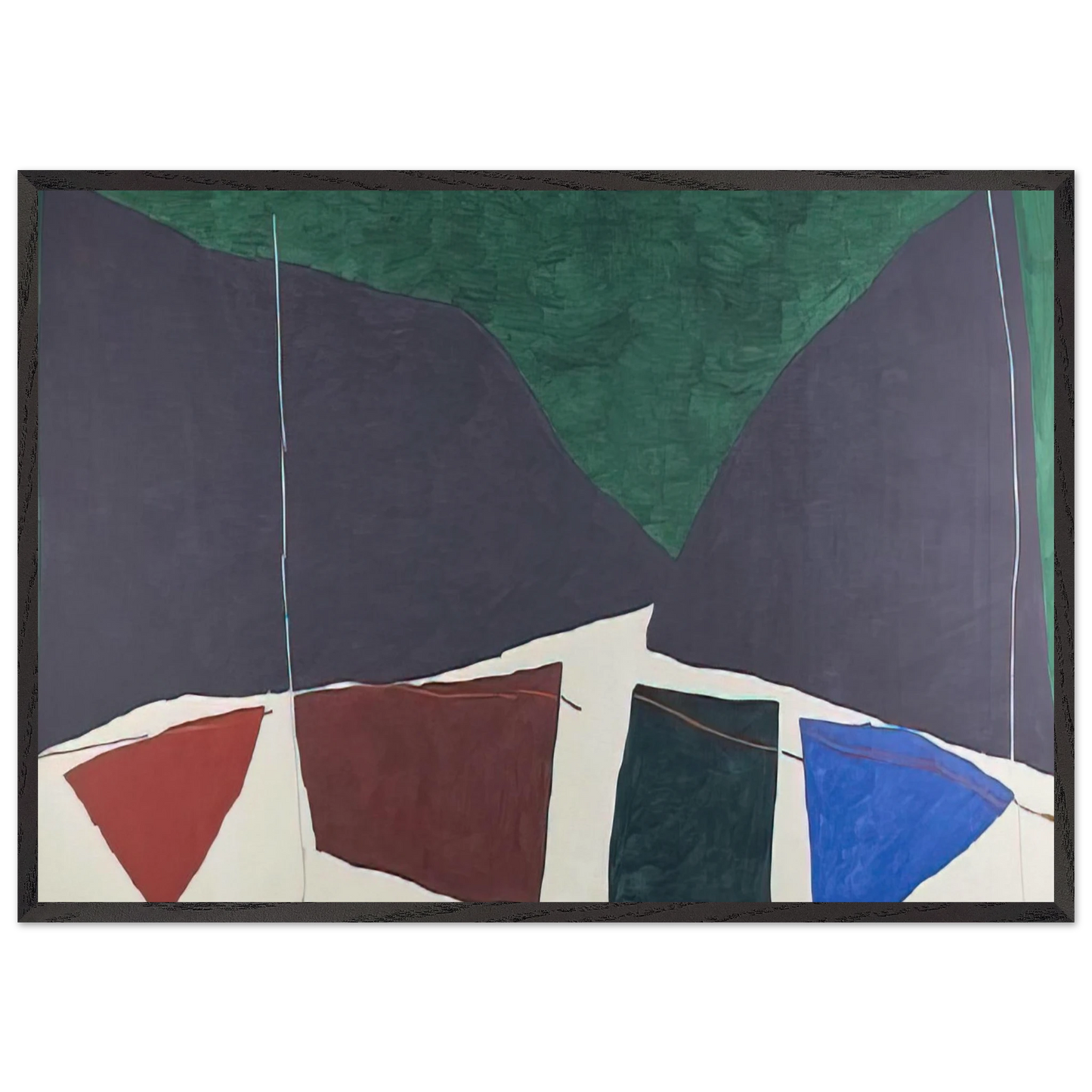 Untitled - 1982 N2 - Ray Parker Framed Art Print – Black Wooden Frame - Default Title - -Framed Art Print