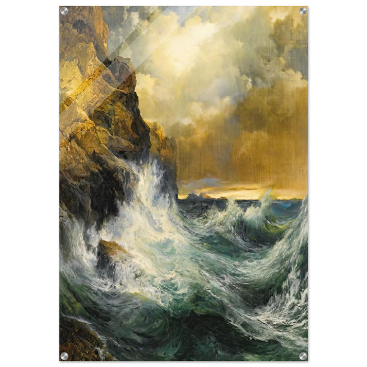 The Receding Wave - Thomas Moran Acrylic Print - 70x100 cm / 28x40″ inches