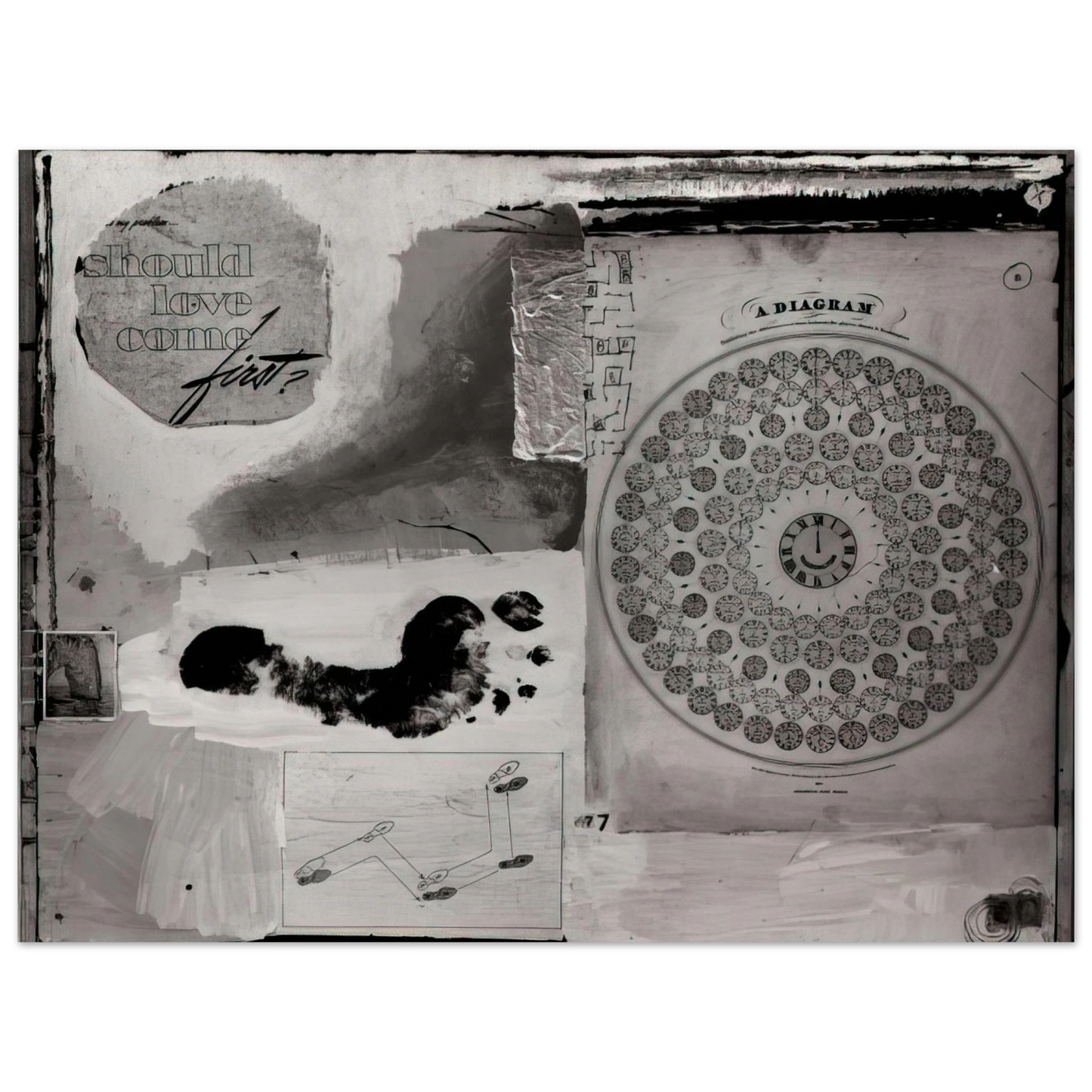 Robert Rauschenberg - SHOULD LOVE COME FIRST 1951 Fine Art Poster - Default Title