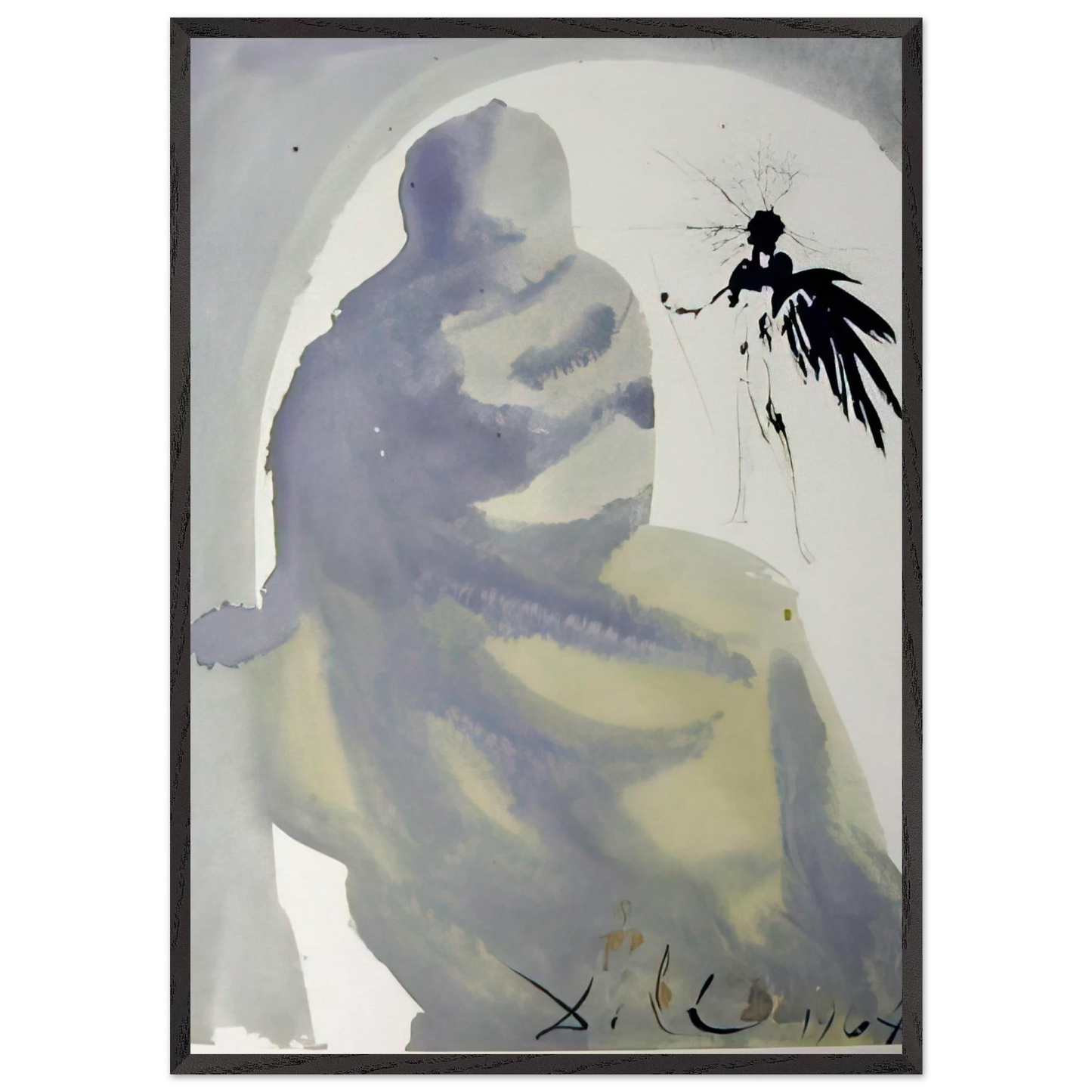 SEDUXISTI ME DOMINE 1967 - Salvador Dali Framed Art Print – Black Wooden Frame - Default Title - -Framed Art Print