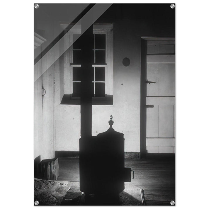 Doylestown House—The Stove - 1917 - Charles Sheeler Acrylic Print - 70x100 cm / 28x40″ inches | Charles Sheeler Wall Art | Charles Sheeler Prints