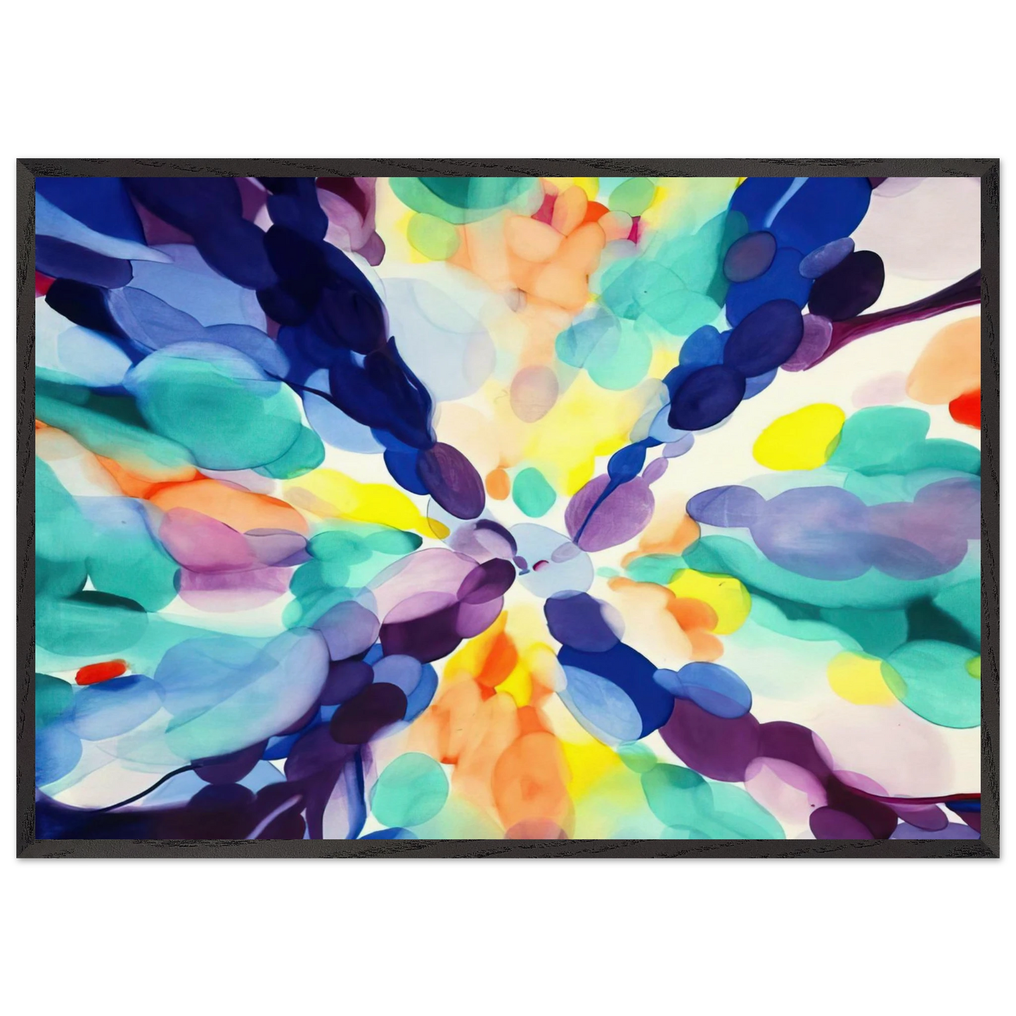 Lavender High - Alice Baber 70x100 cm / 28x40 inches Framed Art Print – Black Wooden Frame