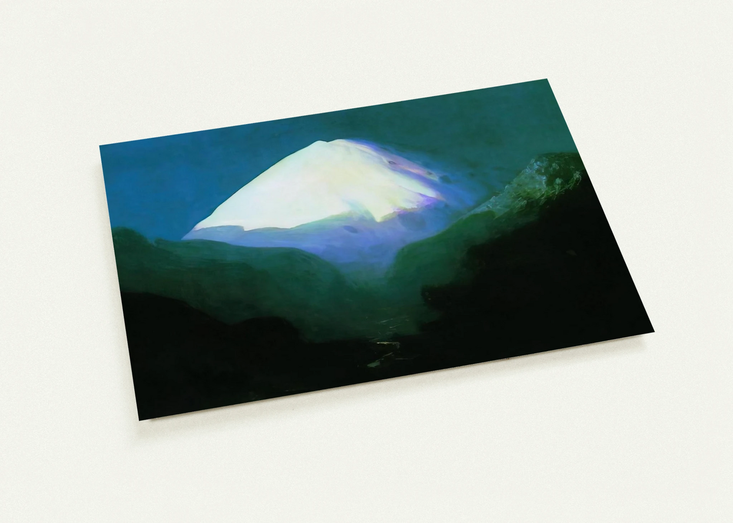 Elbrus. Moonlit Night By Arkhyp Kuindzhi Pack of 10 Post Cards | Arkhyp Kuindzhi Post Cards | A6 (10.5 x 14.8 cm) - 4.1 x 5.8 inches