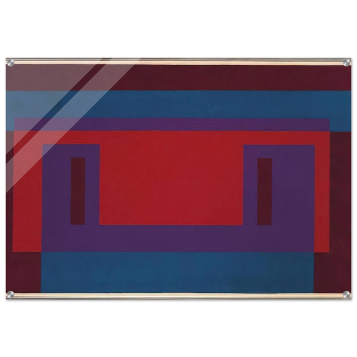 RED WALL 1956 - Josef Albers Acrylic Print - 70x100 cm / 28x40″ inches