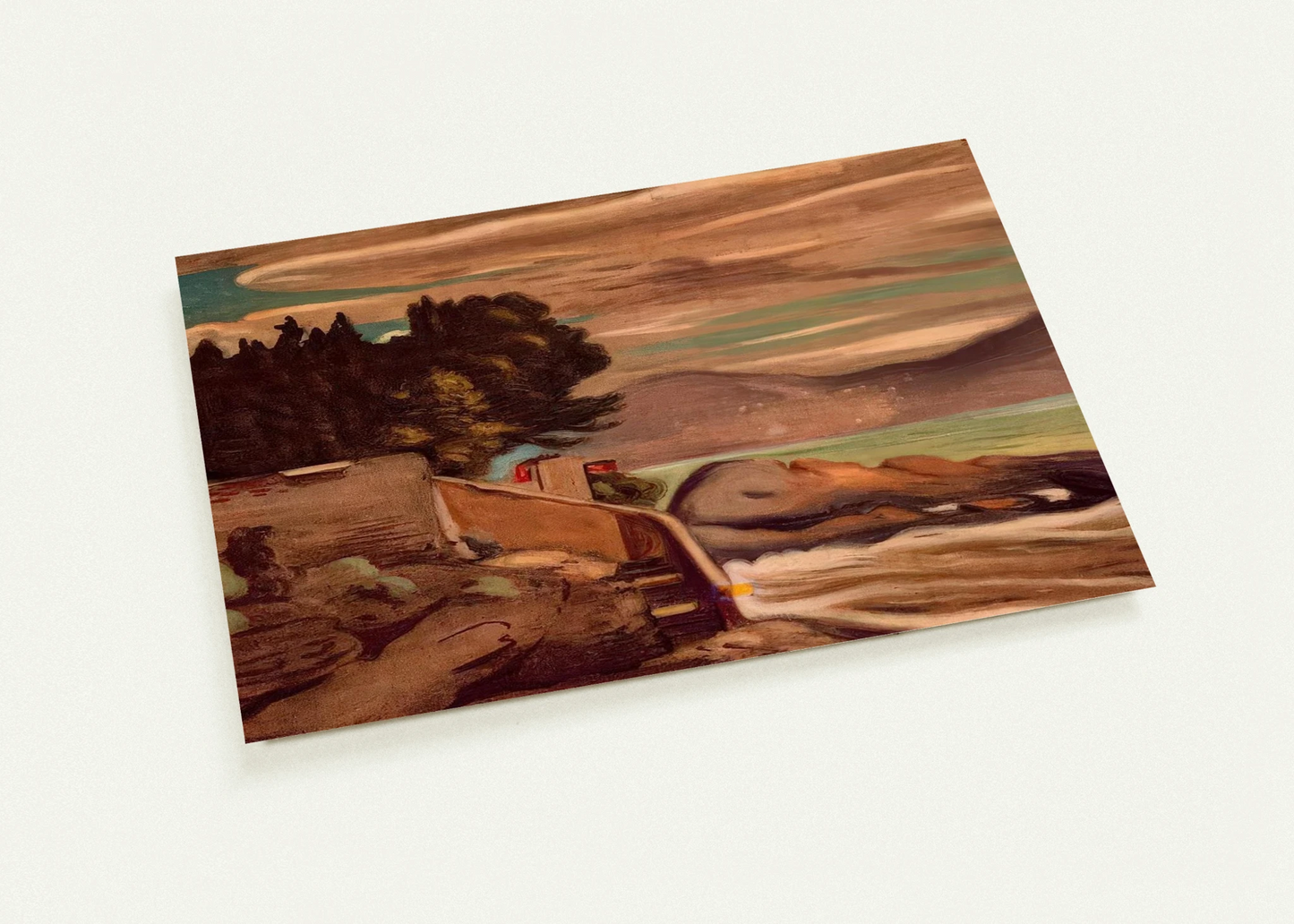 LANDSCAPE NEAR GENOVA By Giorgio de Chirico Pack of 10 Post Cards | Giorgio de Chirico Post Cards | A6 (10.5 x 14.8 cm) - 4.1 x 5.8 inches