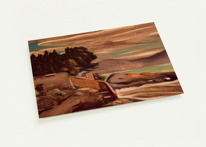 LANDSCAPE NEAR GENOVA By Giorgio de Chirico Pack of 10 Post Cards | Giorgio de Chirico Post Cards | A6 (10.5 x 14.8 cm) - 4.1 x 5.8 inches