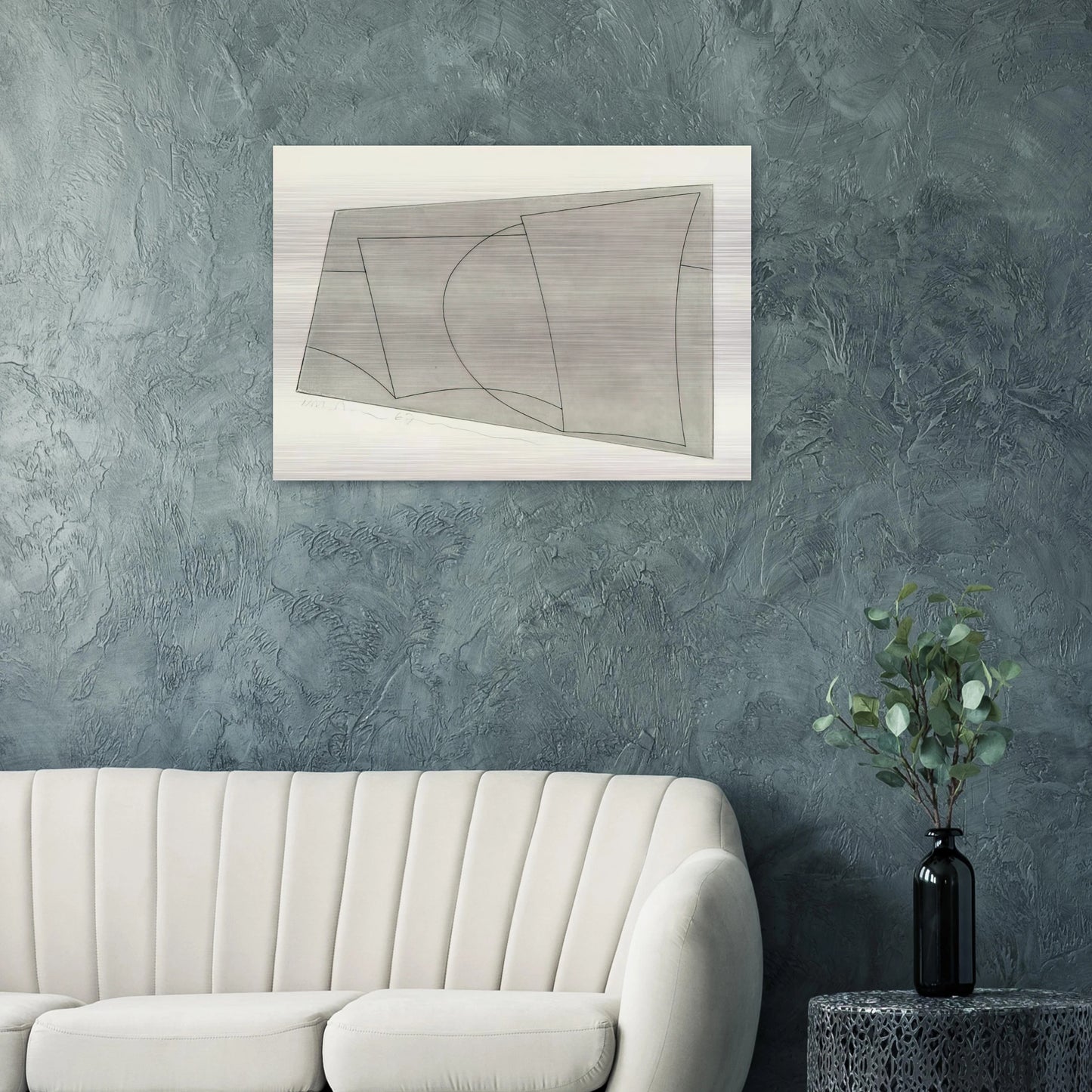 Aegean 2 - 1967 - Ben Nicholson Brushed Aluminum Print - 70x100 cm / 28x40 inches | Ben Nicholson Aluminum Print | Ben Nicholson Prints