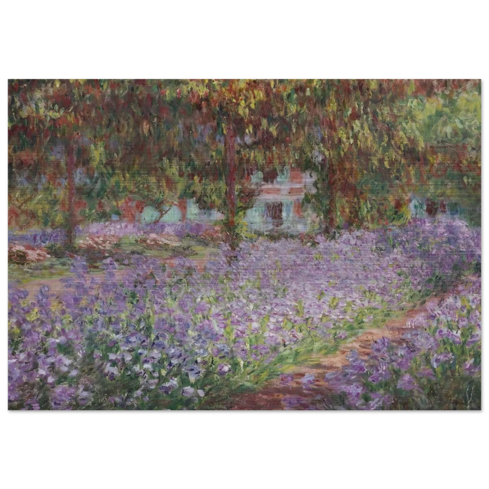 Irises in Monet's Garden - claude monet Brushed Aluminum Print - 70x100 cm / 28x40 inches | claude monet Aluminum Print | claude monet Prints