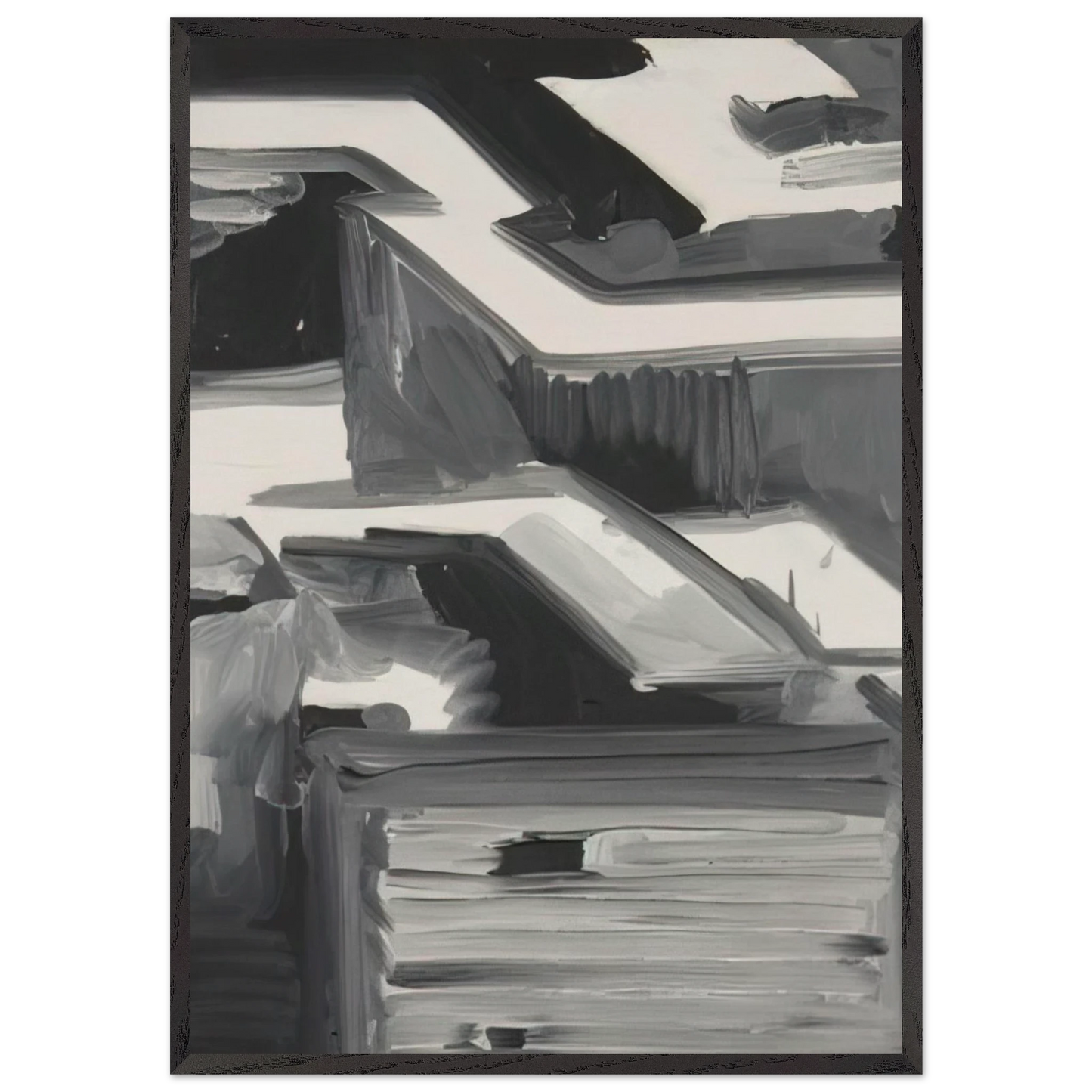 TOWNSCAPE 1968 0 - Gerhard Richter Framed Art Print – Black Wooden Frame - Default Title - -Framed Art Print