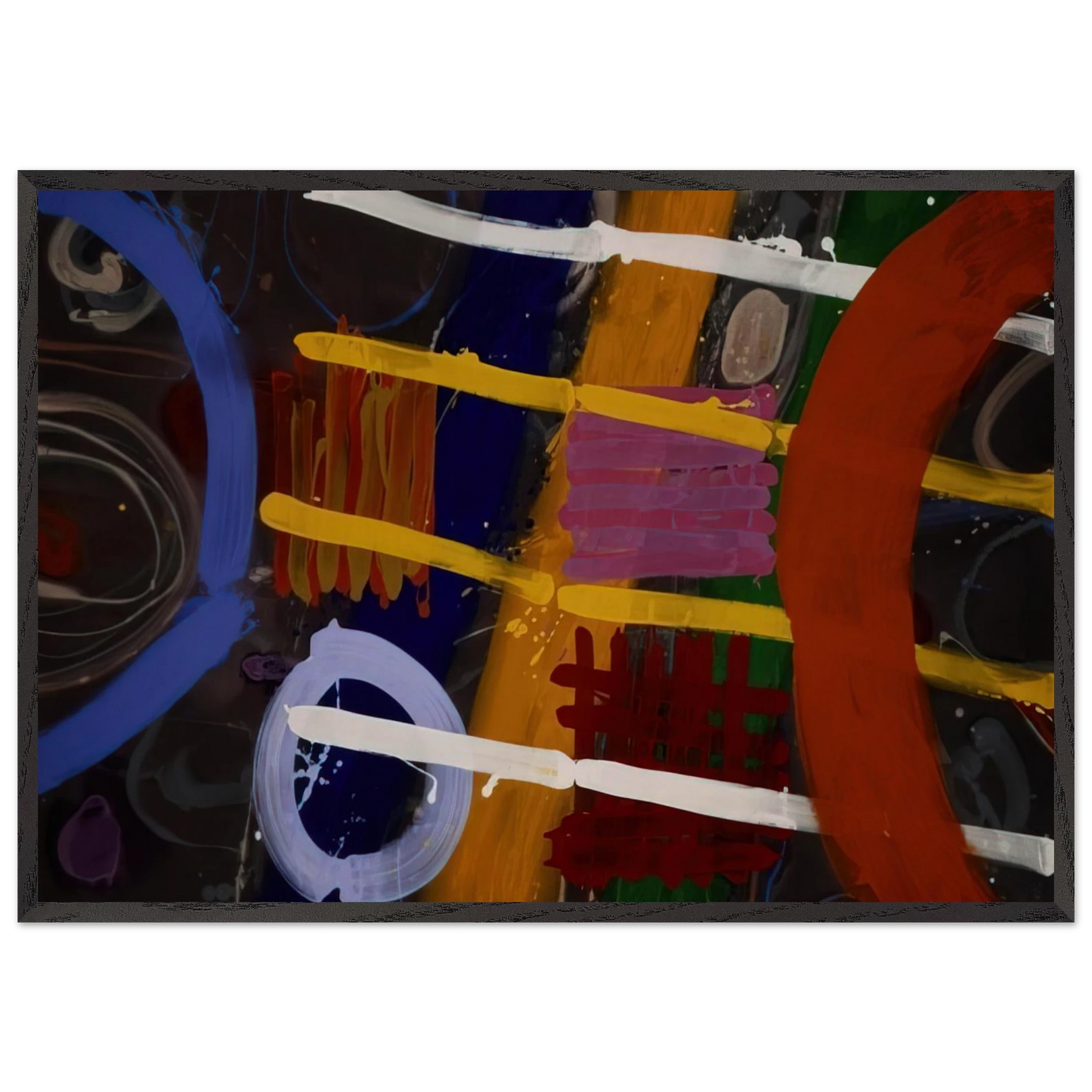 Buchanan - 1987 - Albert Irvin Framed Art Print – Black Wooden Frame - Default Title - -Framed Art Print