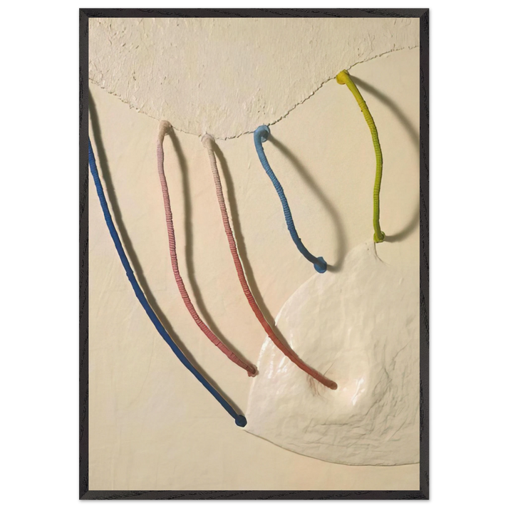 TOMORROW S APPLES 5 IN WHITE 1965 - Eva Hesse 70x100 cm / 28x40 inches Framed Art Print – Black Wooden Frame