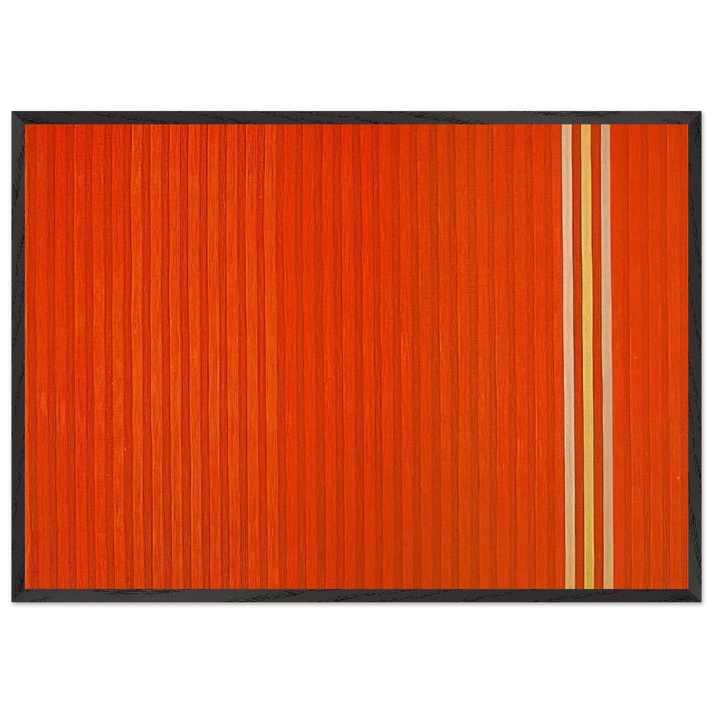 Red Devil - 1959 - Gene Davis 70x100 cm / 28x40 inches Framed Art Print – Black Wooden Frame