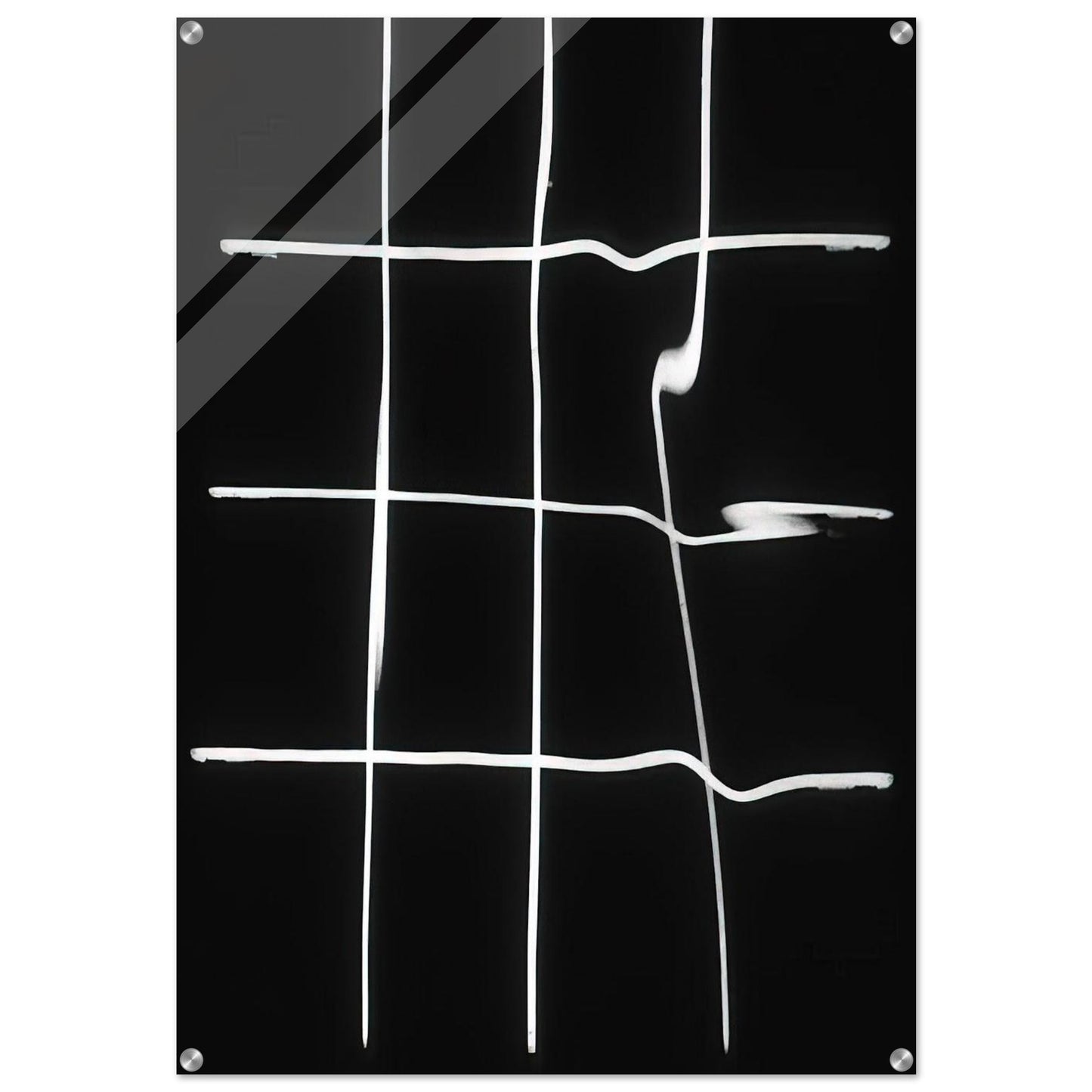 Reflections in water deformed by the spectator - 1964 - Francois Morellet Acrylic Print - 70x100 cm / 28x40″ inches | Francois Morellet Wall Art | Francois Morellet Prints