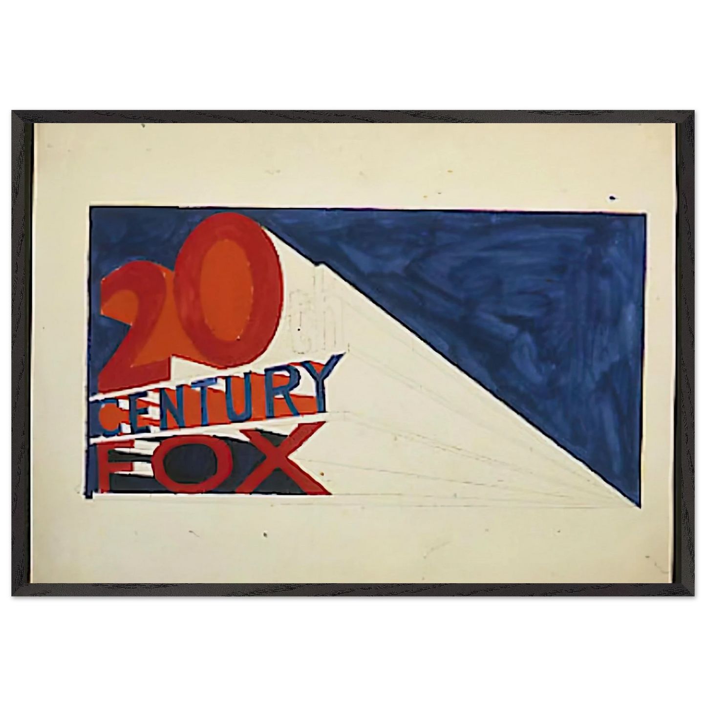 TRADEMARK 6 1962 - Edward Ruscha 70x100 cm / 28x40 inches Framed Art Print – Black Wooden Frame