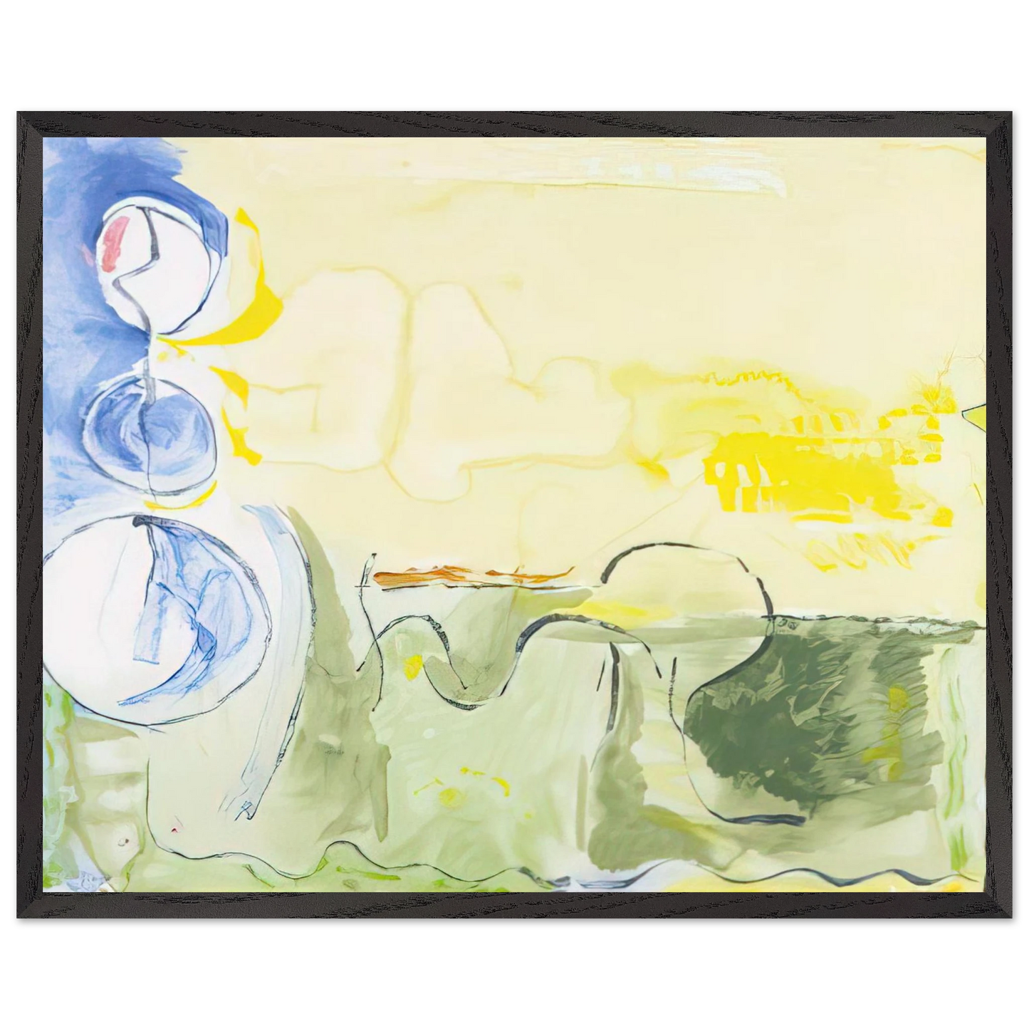 Helen Frankenthaler - Flotilla - 2006 Wall art - 40x60 cm / 16x24 inches - Premium Wooden Framed Poster With Fine Art Paper - Black frame