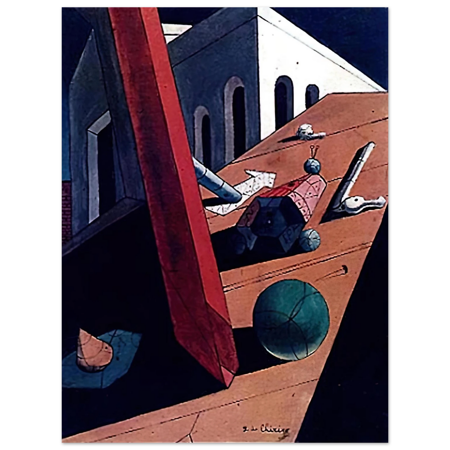 Giorgio de Chirico - THE EVIL GENIUS OF A KING 1915 Fine Art Poster - Default Title