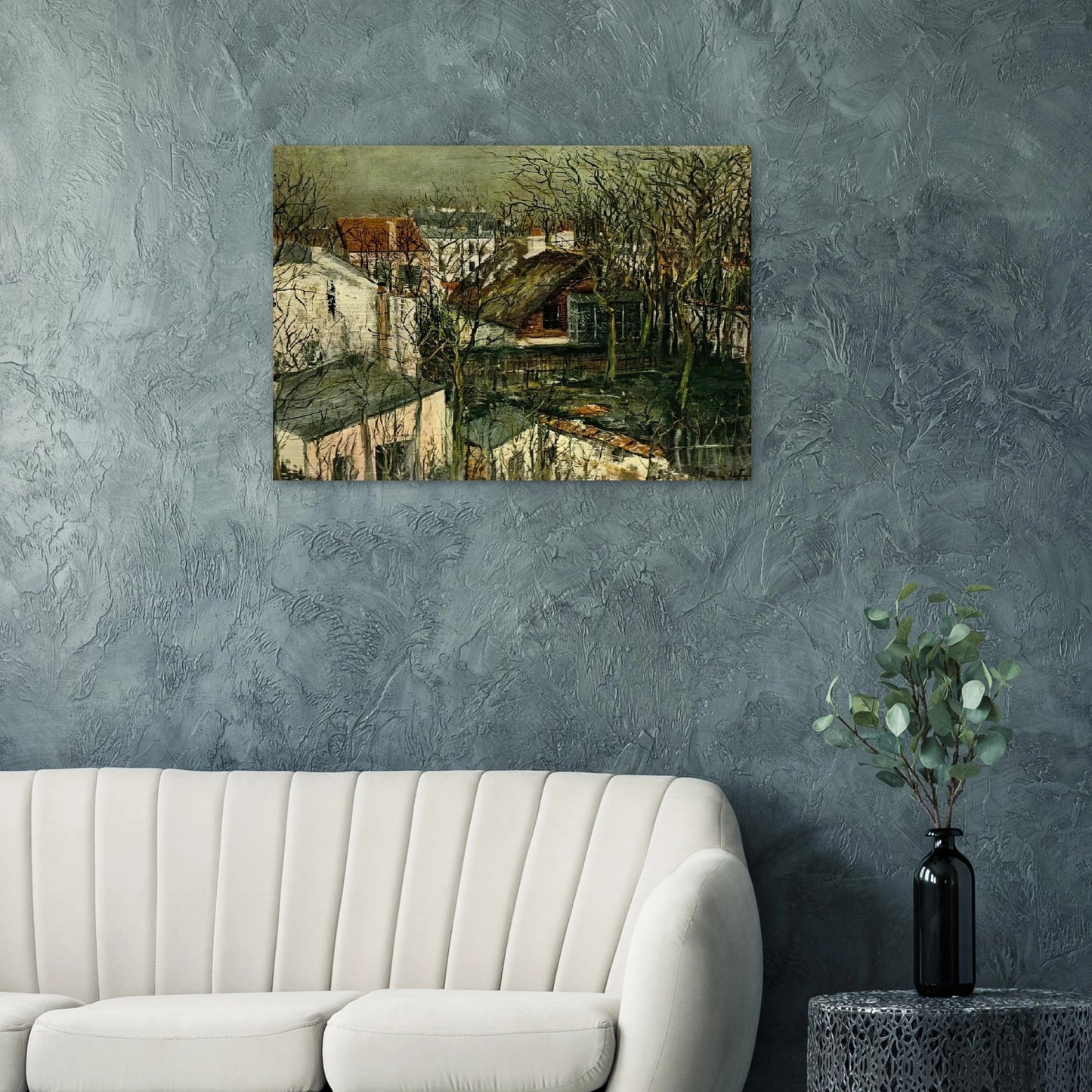 THE BERLIOZ HOUSE - Maurice Utrillo Brushed Aluminum Print - 70x100 cm / 28x40 inches | Maurice Utrillo Aluminum Print | Maurice Utrillo Prints