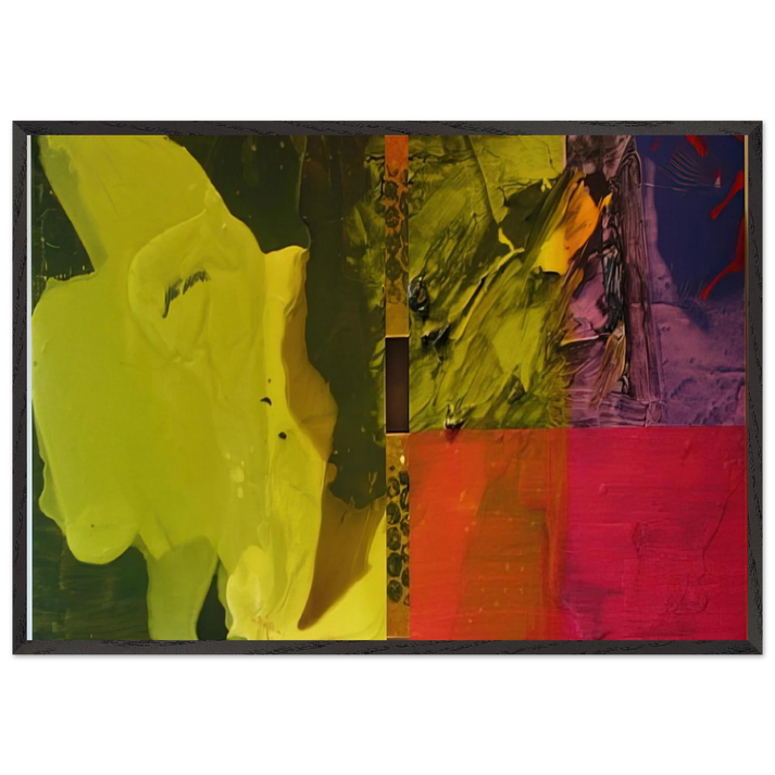 Sea Color - Sam Gilliam 70x100 cm / 28x40 inches Framed Art Print – Black Wooden Frame