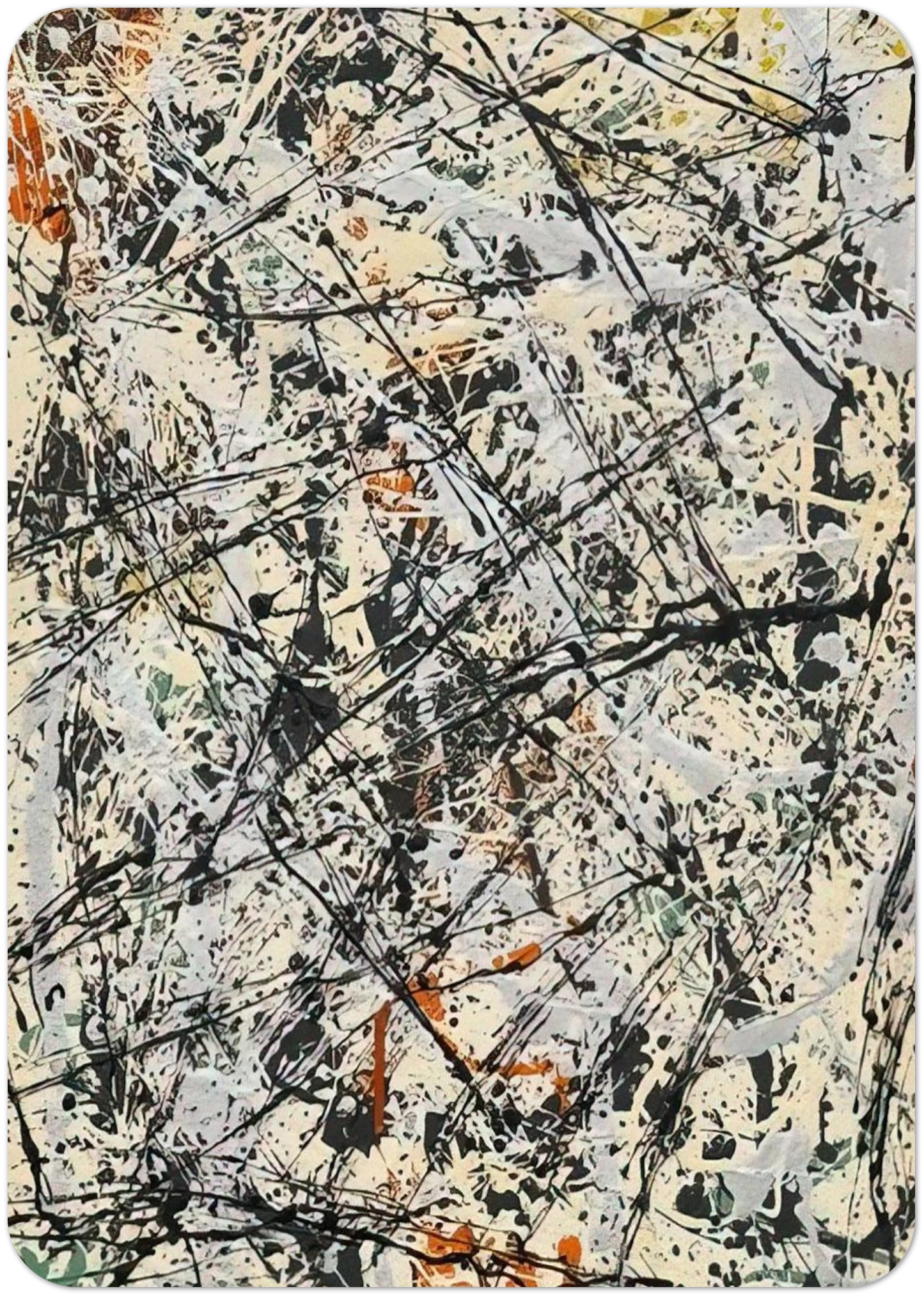 NUMBER 32 1947 By Jackson Pollock Pack of 10 Post Cards | Jackson Pollock Post Cards | A6 (10.5 x 14.8 cm) - 4.1 x 5.8 inches
