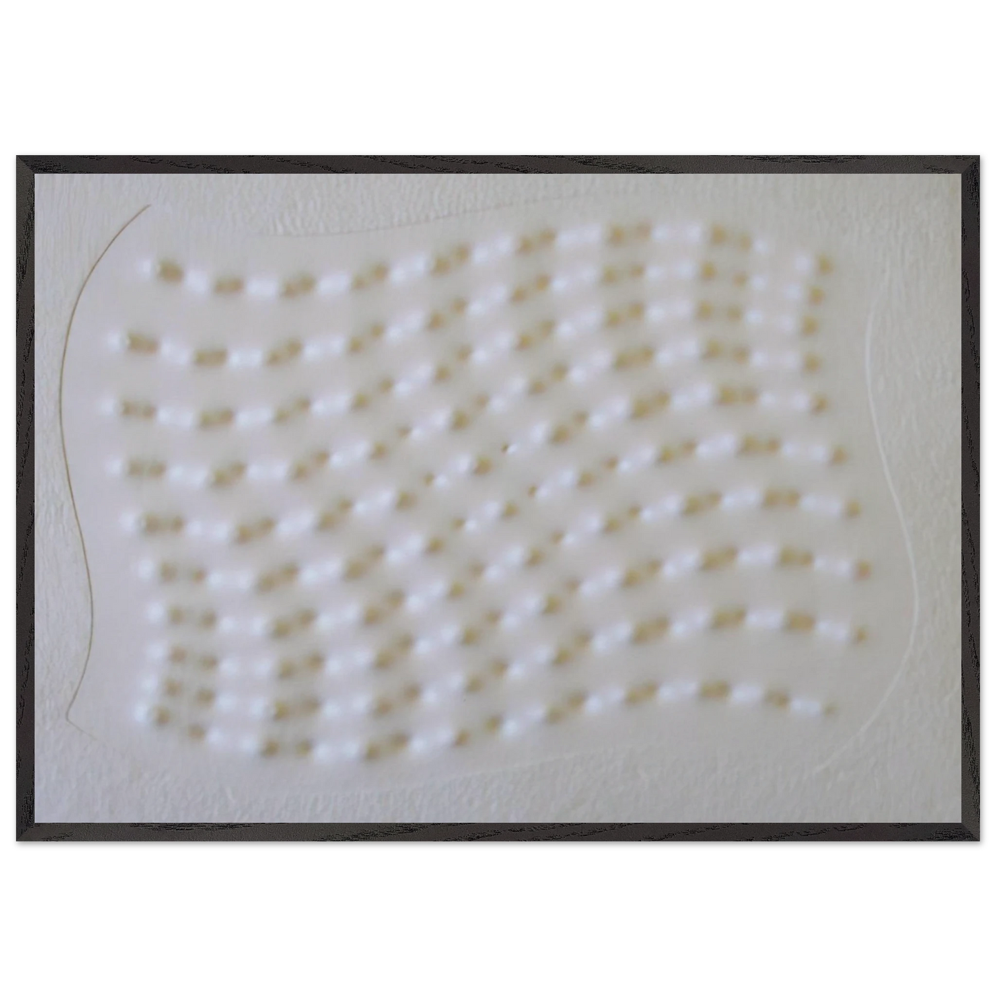 Superficie III - 1995 - Enrico Castellani Framed Art Print – Black Wooden Frame - Default Title - -Framed Art Print