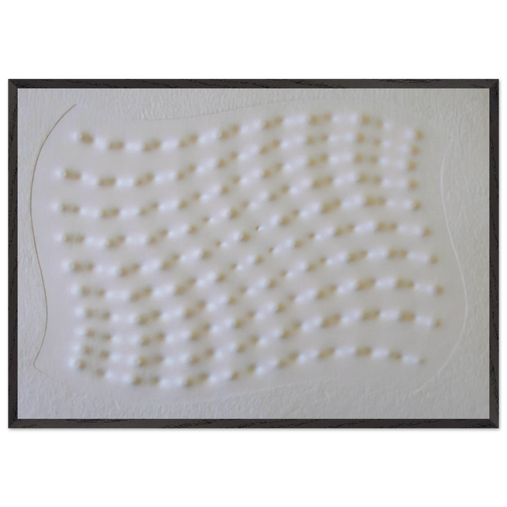 Superficie III - 1995 - Enrico Castellani 70x100 cm / 28x40 inches Framed Art Print – Black Wooden Frame