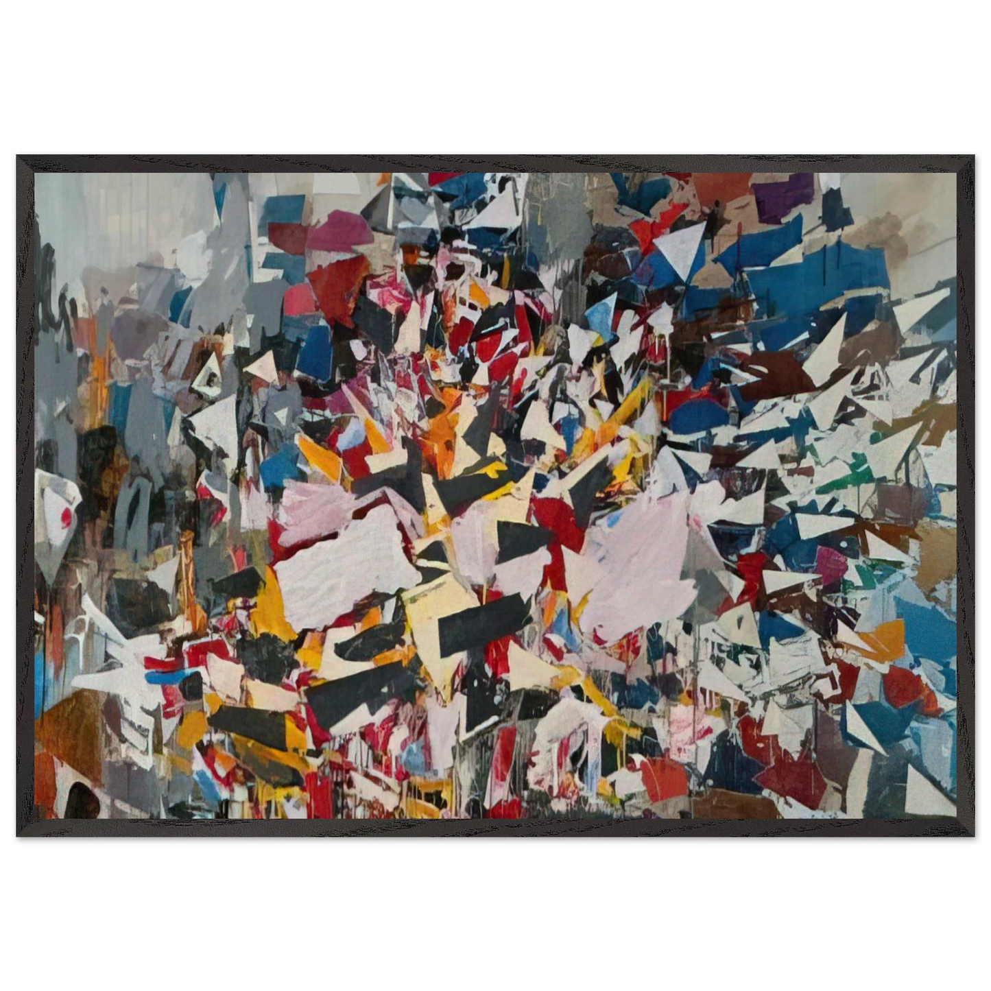 Upward Direction - 1988 - Robert Goodnough Framed Art Print – Black Wooden Frame - Default Title - -Framed Art Print