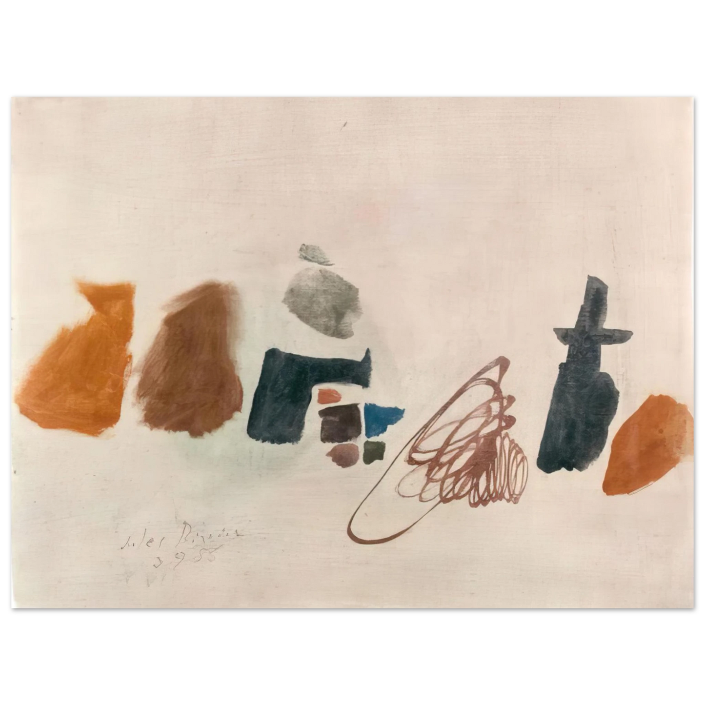 Julius Bissier - 3.9.56 II - 1956 Fine Art Poster - Default Title