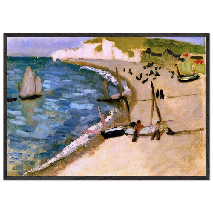 AHT AMONT CLIFFS AT ETRETAT 1921 - Henri Matisse 70x100 cm / 28x40 inches Framed Art Print – Black Wooden Frame