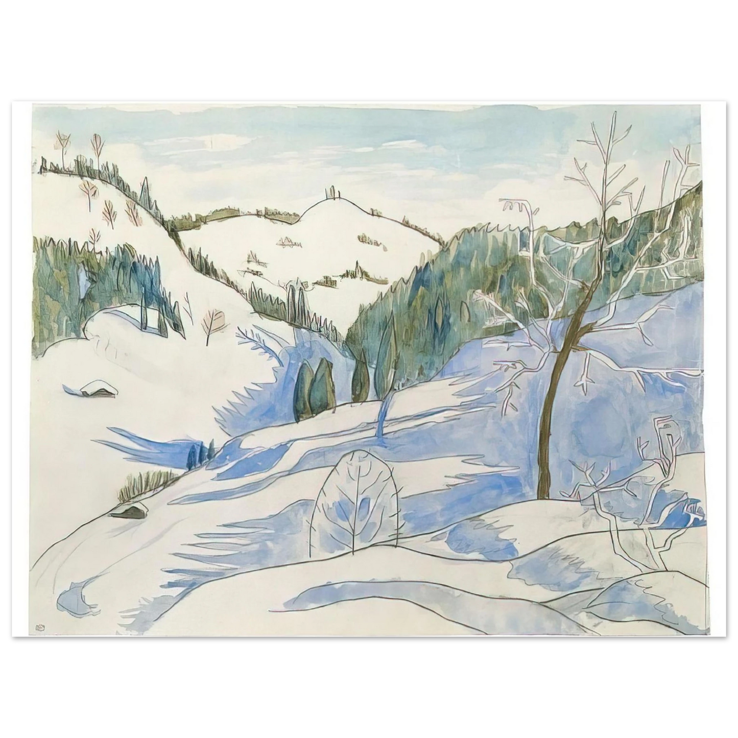 Gabriele Munter - MORGENSCHATTEN 1924 Fine Art Poster - Default Title